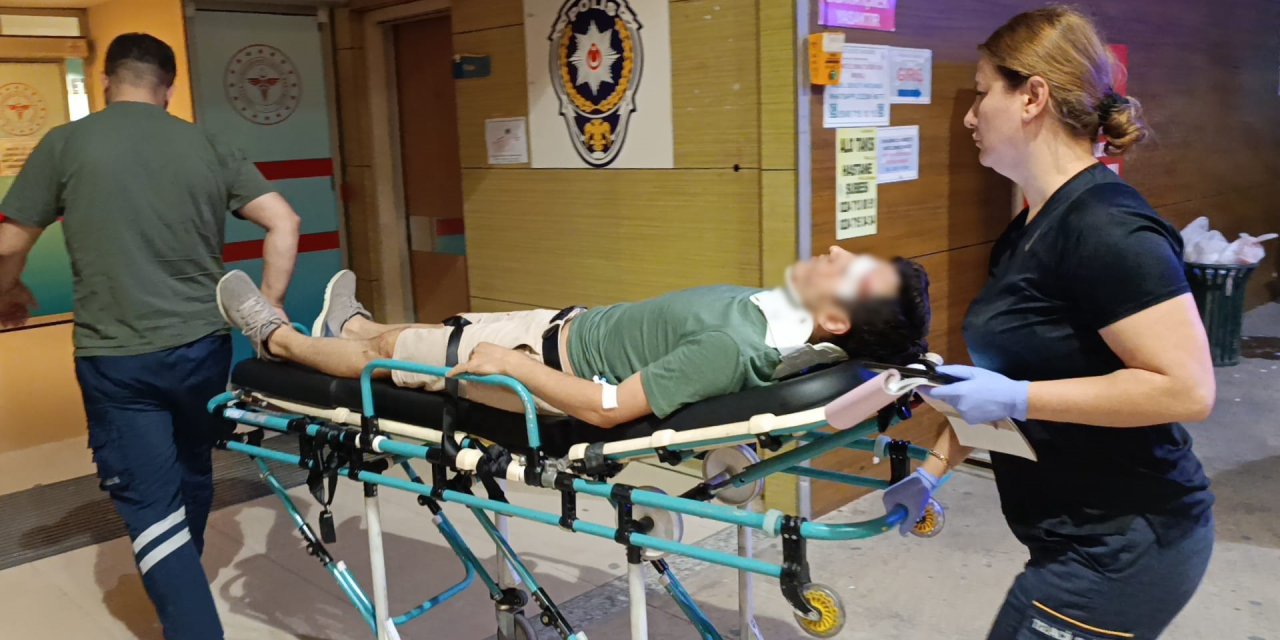 Alkol alıp polisi gece yarısı hastanelik etti!