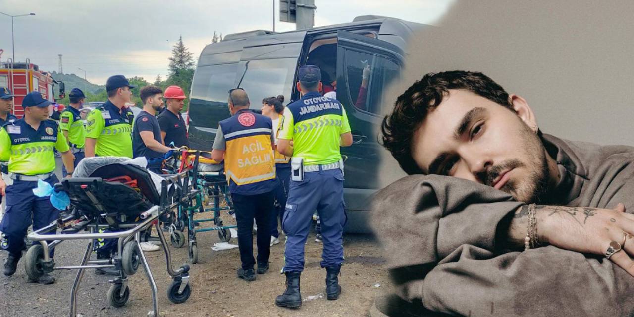 Çağan Şengül ve vokal grubunun minibüsü kontrolden çıktı: Minibüste mahsur kaldılar