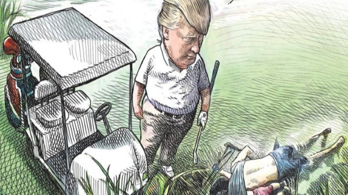 Trump'ın karikatürünü çizdi, işten kovuldu!