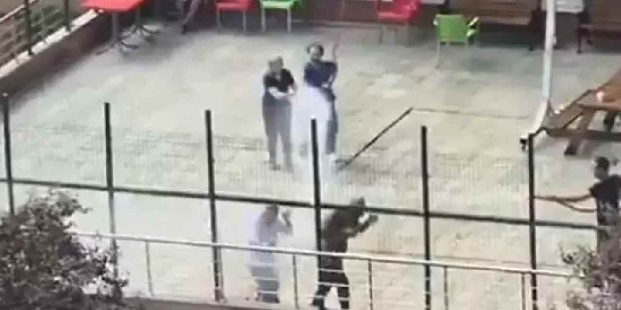 Serinleten eğlence: Engelli bireylerle görevlilerin su savaşı kamerada