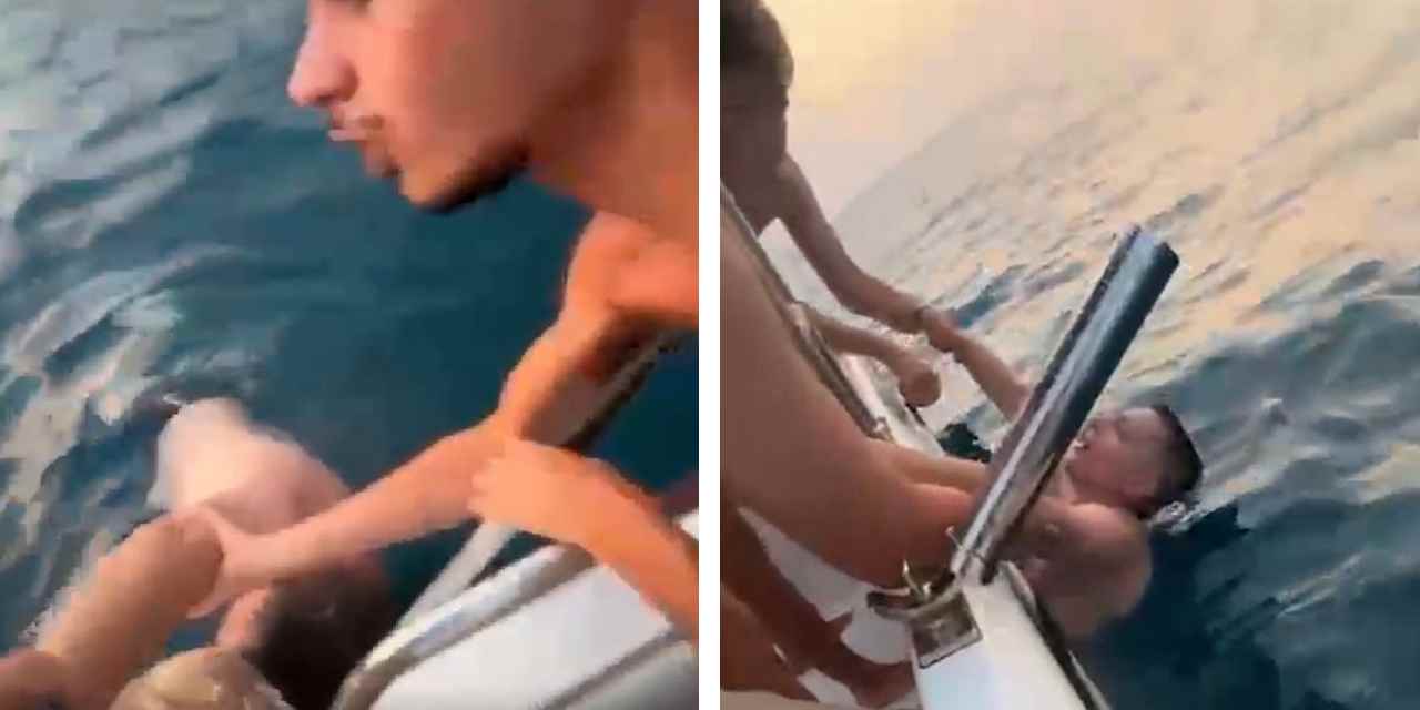 Denizde can pazarı: Boğulma tehlikesi geçiren turisti tekneciler kurtardı