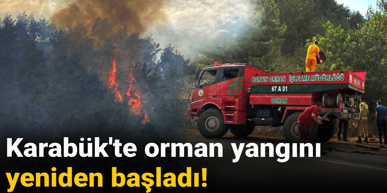 Karabük'te orman yangını yeniden başladı! Müdahale devam ediyor