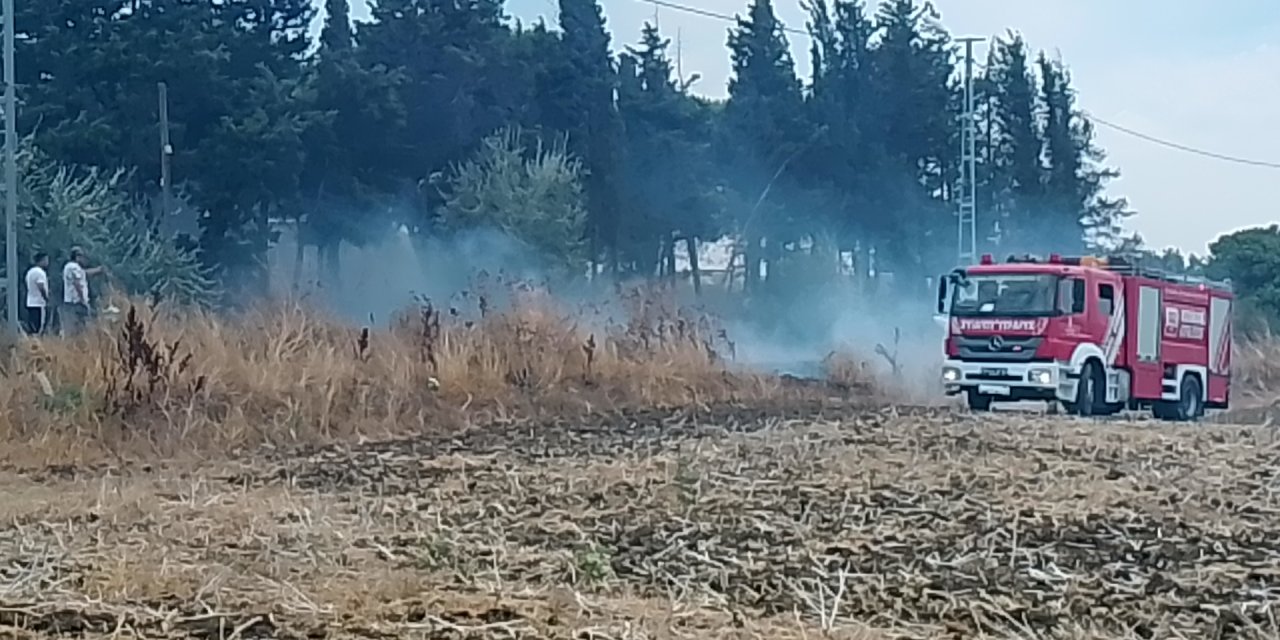 Silivri'de yangın büyümeden söndürüldü