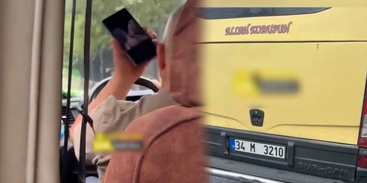 Minibüs şoförü yolcuların hayatını müstehcen video için hiçe saydı!