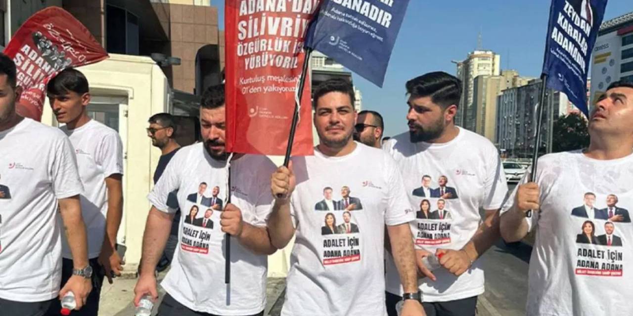 CHP Adana Gençlik Kolları Silivri'ye yürüyüş başlattı