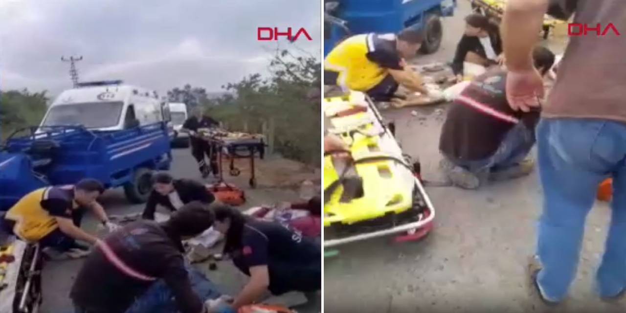 Fındık toplama giderken patpat devrildi: Aynı aileden 4 kişi yaralandı