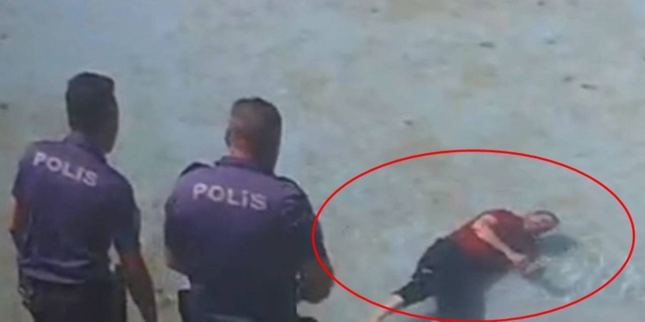 Süs havuzuna düştü polis kurtardı: 2.57 promil alkollü çıktı!
