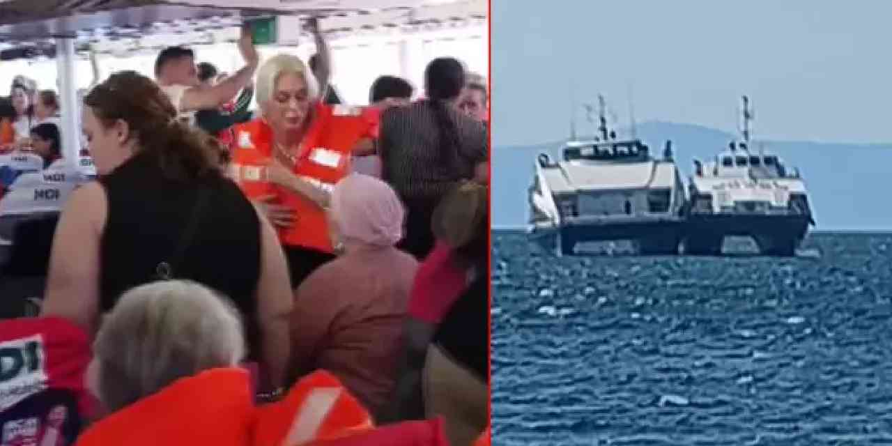 İDO feribotu kayaya çarptı, yolcular panik yaşadı: Korku dolu anlar kamerada