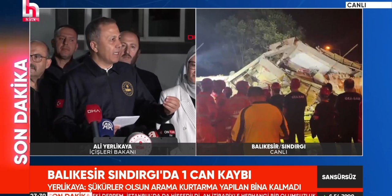 Ali Yerlikaya: 16 yıkık bina, 29 yaralımız var