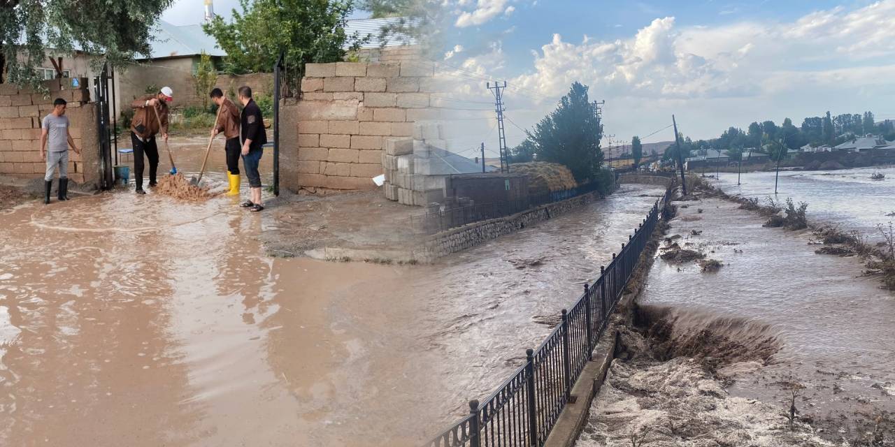 Van’da sel felaketi! Dereler taştı, sokaklar göle döndü