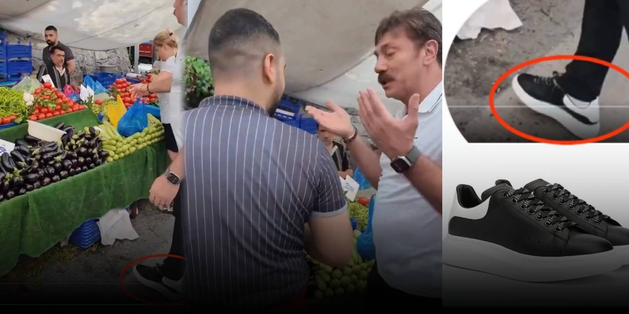 AKP’li başkan 36 bin liralık ayakkabısıyla pazara indi! Bir de üstüne esnafı azarladı