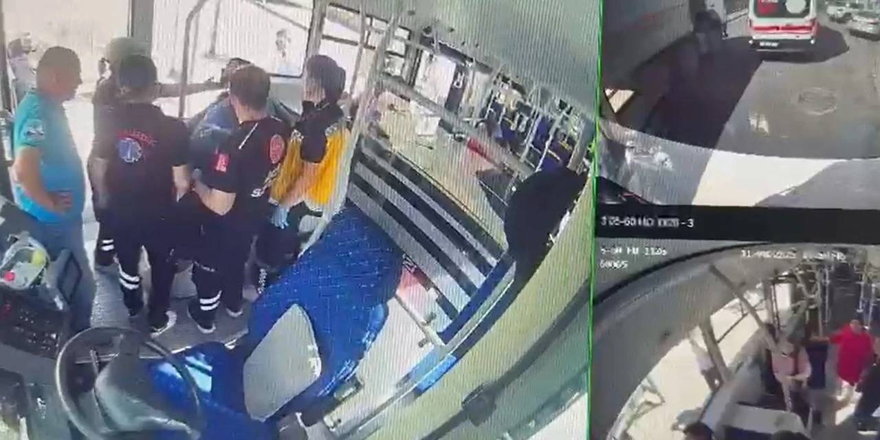 Otobüs şoförü, fenalaşan yolcu için harekete geçti