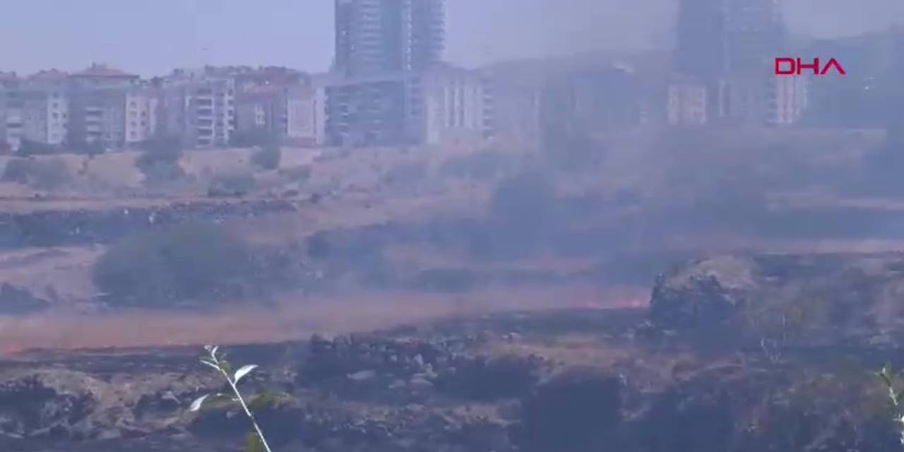 Nevşehir'de örtü yangını kısa sürede büyüdü