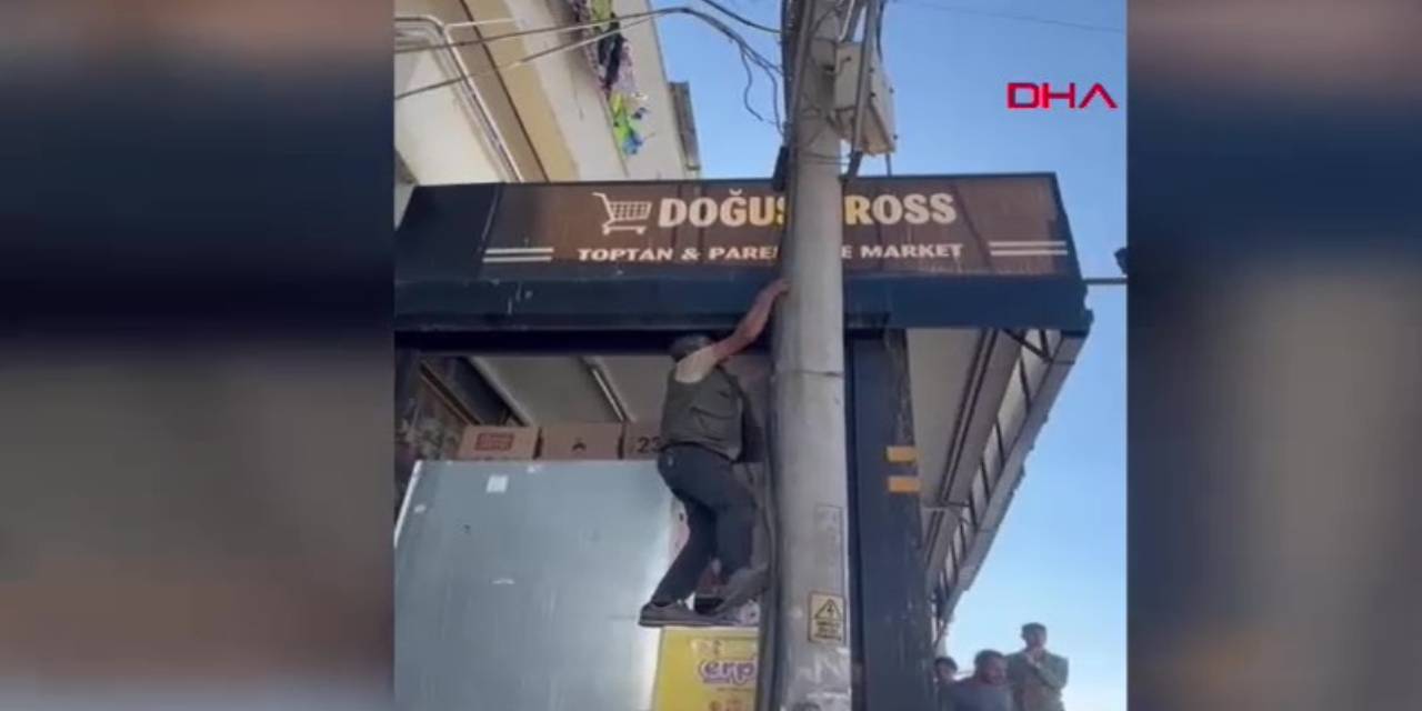 Elektrik akımına kapılan tamirci metrelerce yüksekten düştü