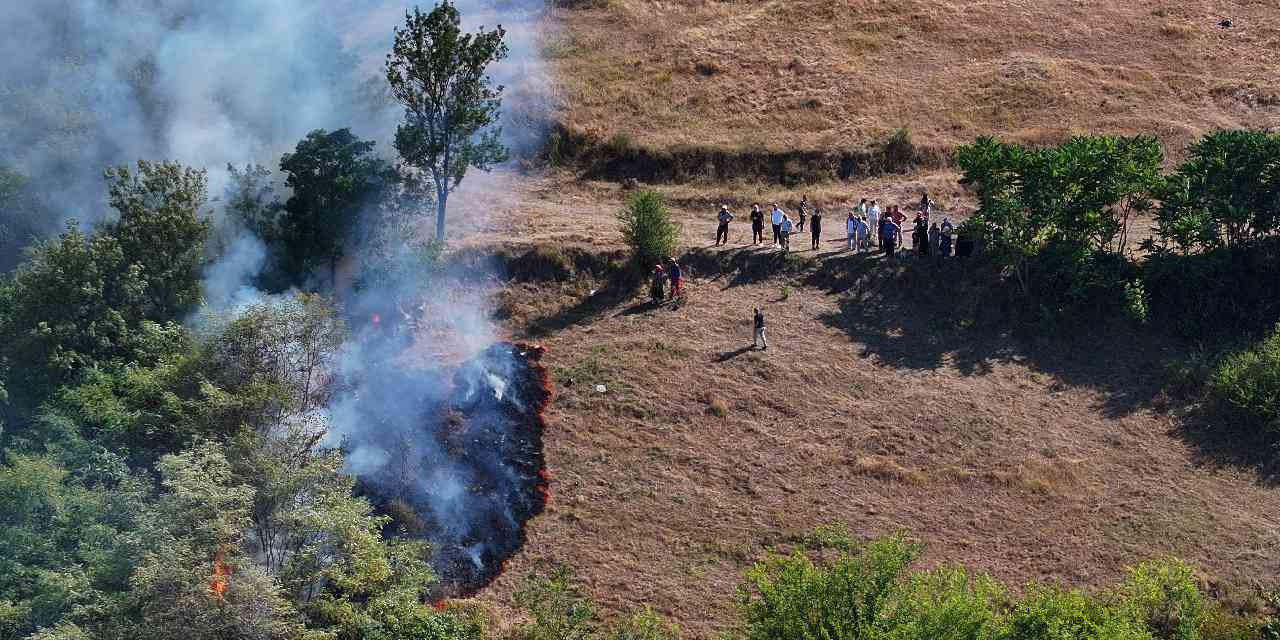 Trabzon’da örtü yangını kontrol altına alındı