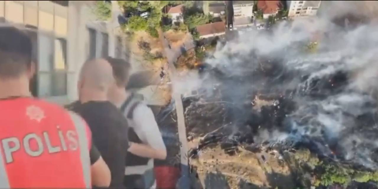 Havai fişekle yangın çıkaran şüpheli tutuklandı