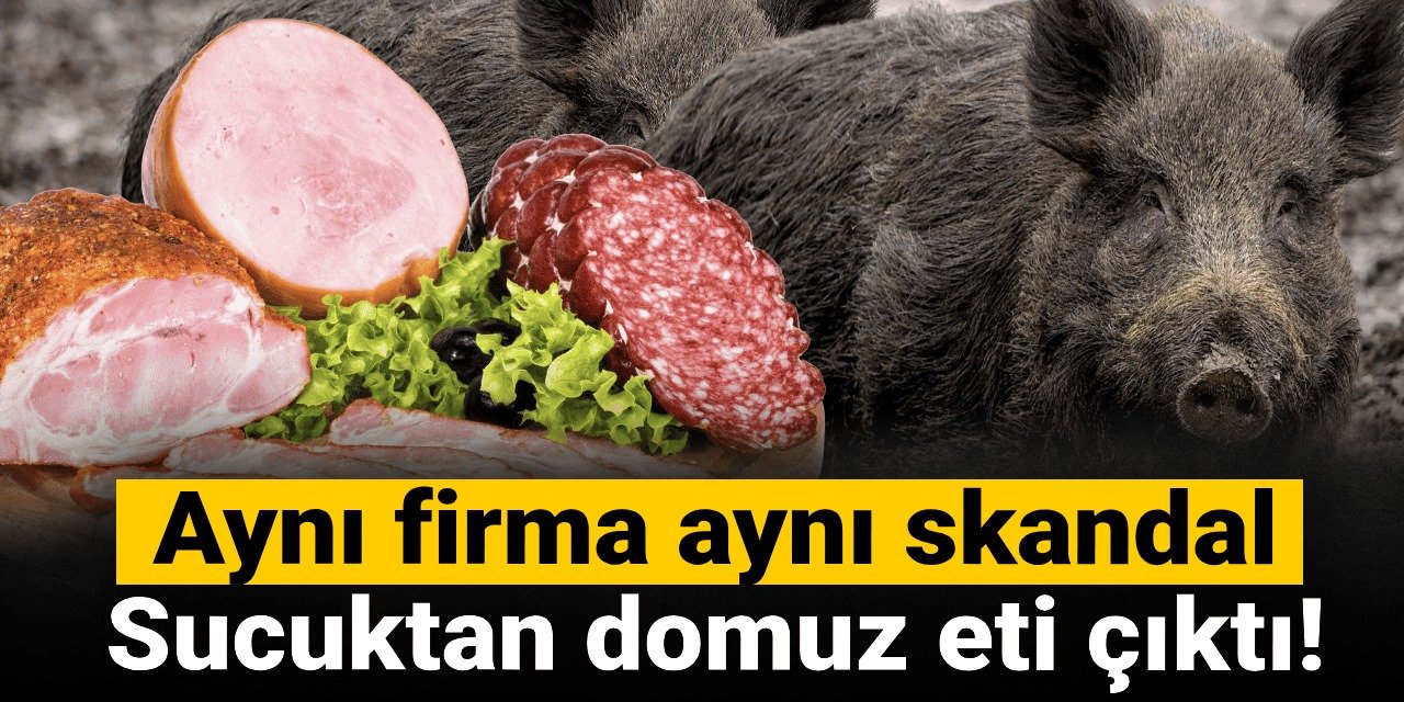 Aynı firma aynı skandal! Sucukta domuz eti çıktı!