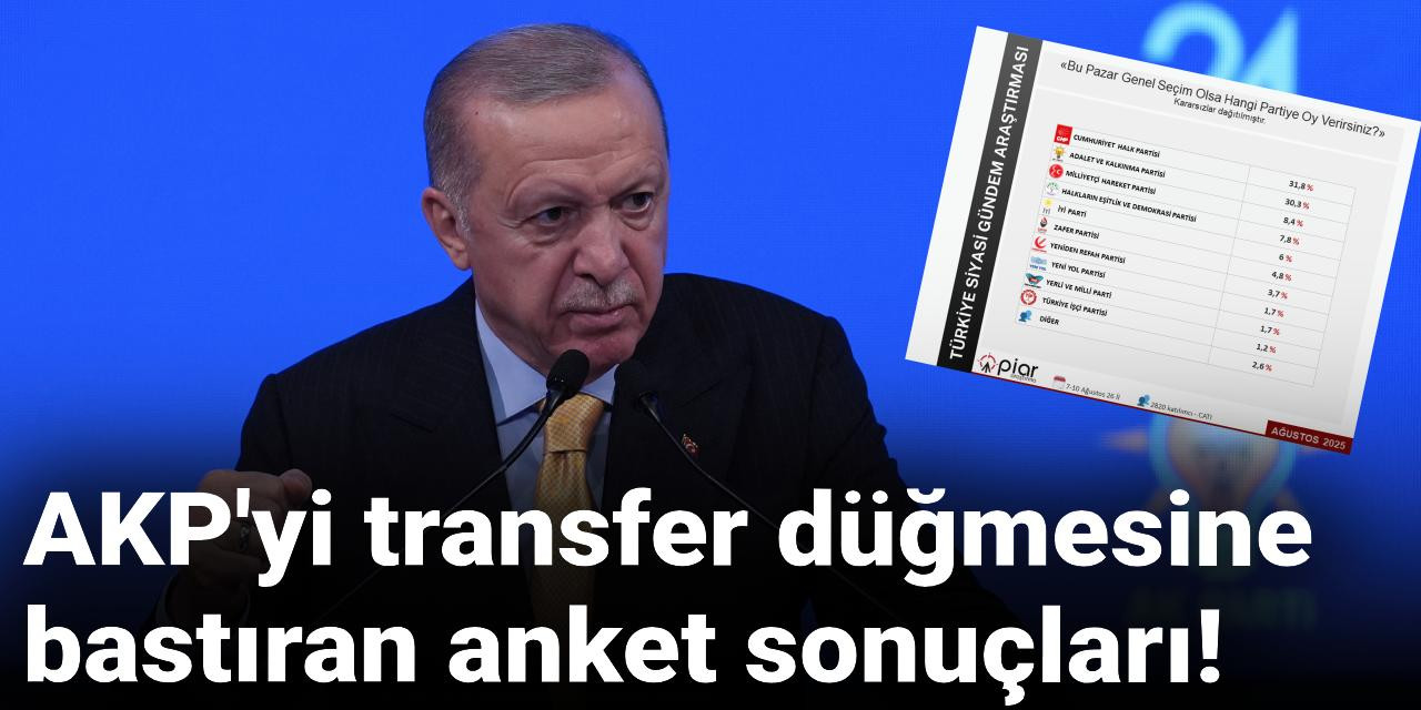 AKP'yi transfer düğmesine bastıran anket sonuçları!