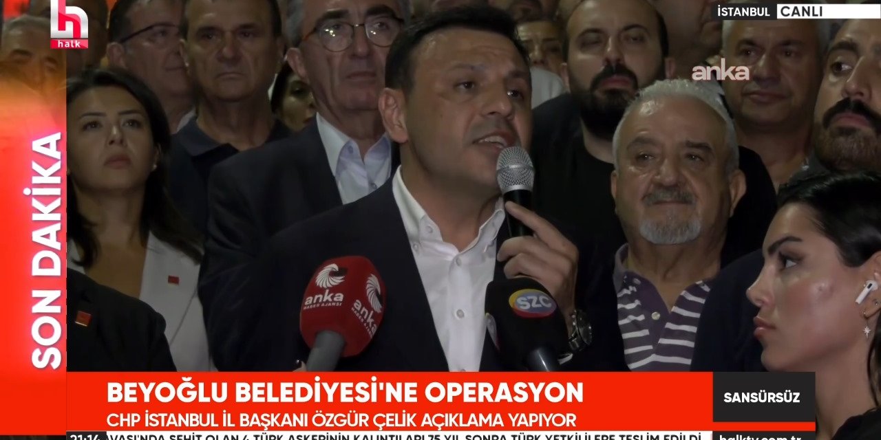 Beyoğlu Belediyesi'ne operasyon: CHP'den belediye önünde protesto