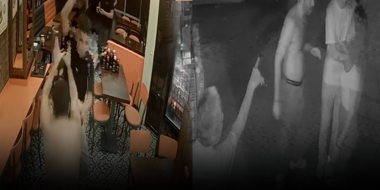 Korkunç kavgada kan aktı: Arkadaşını ensesinden bıçakladı! Dehşet anları kamerada