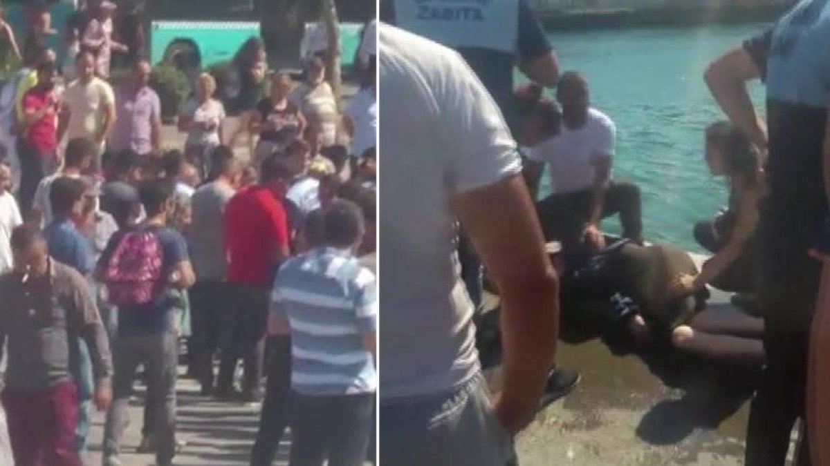 Kadıköy’de hareketli dakikalar! Denize düşen kadını zabıtalar kurtardı 