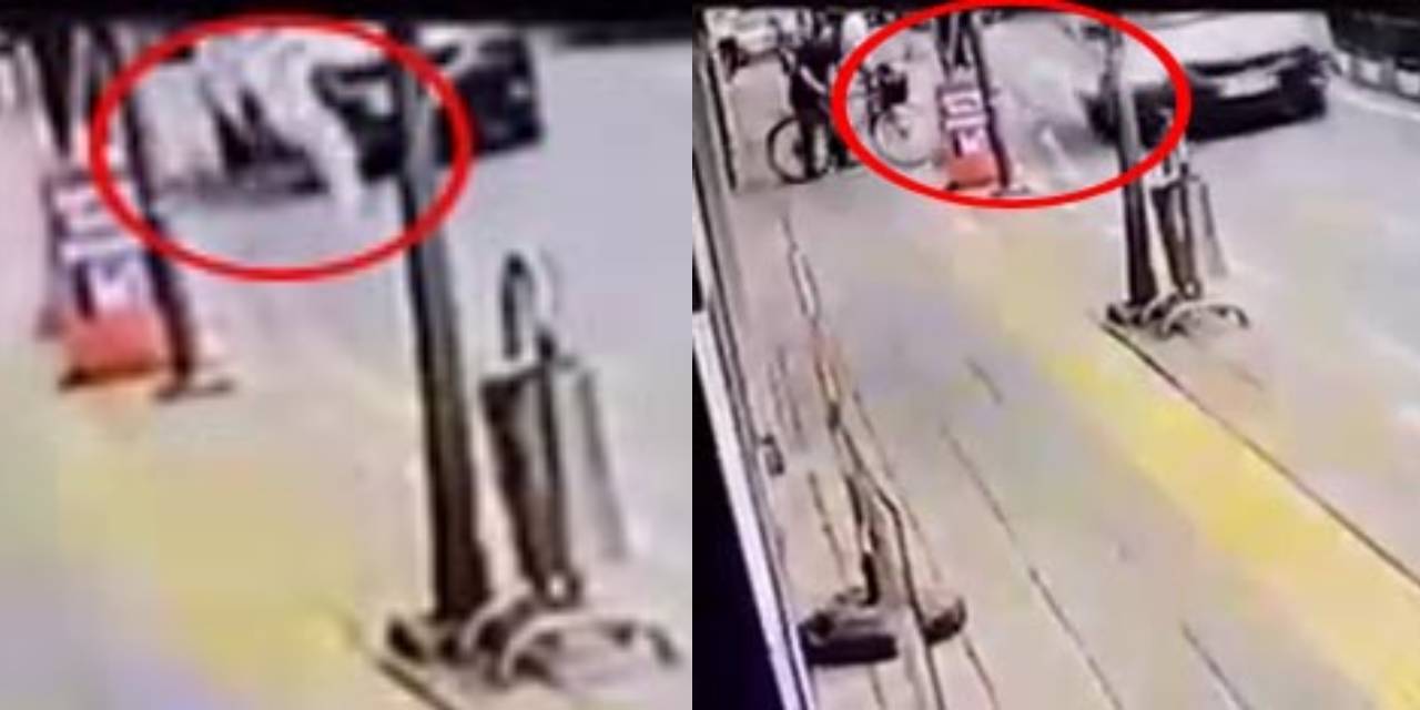 Hafif ticari aracın çarptığı çocuk yaralandı: Kaza kamerada