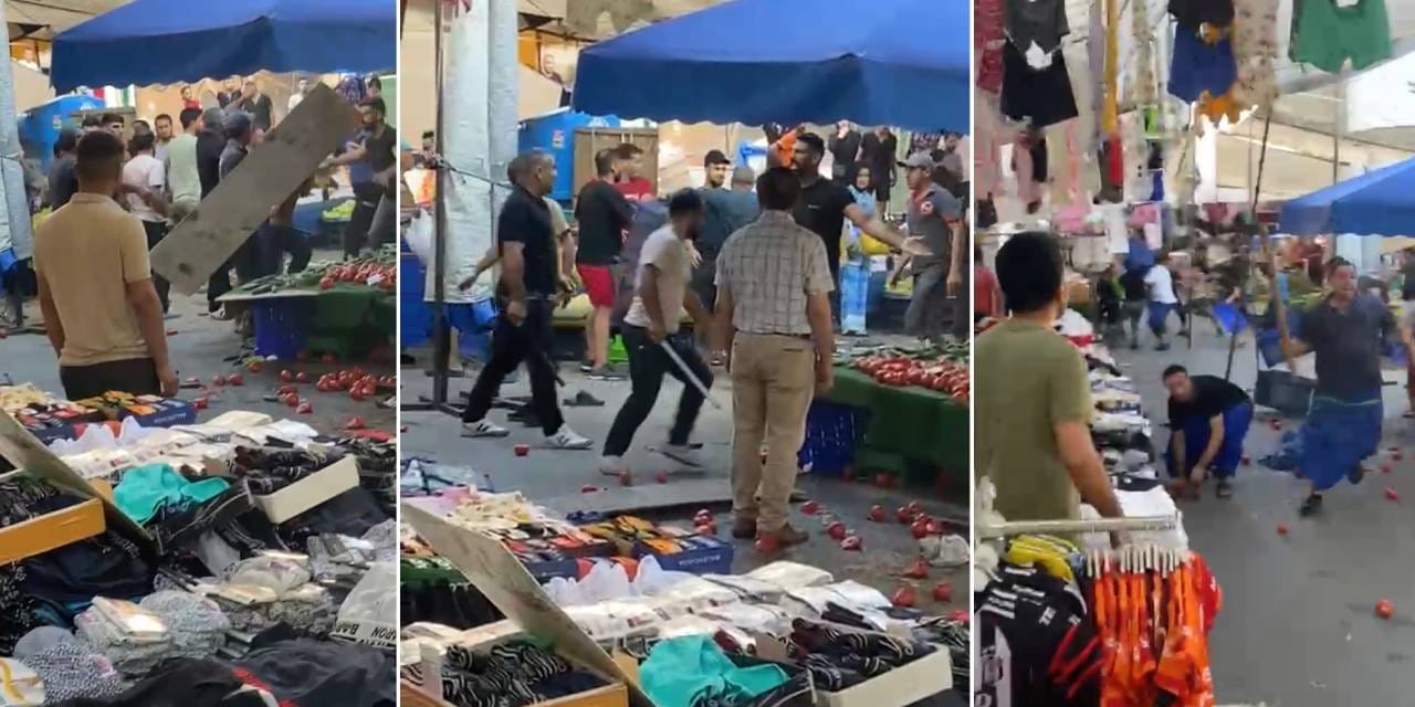 Pazarcıların döner bıçaklı kavgasında bir polis yaralandı