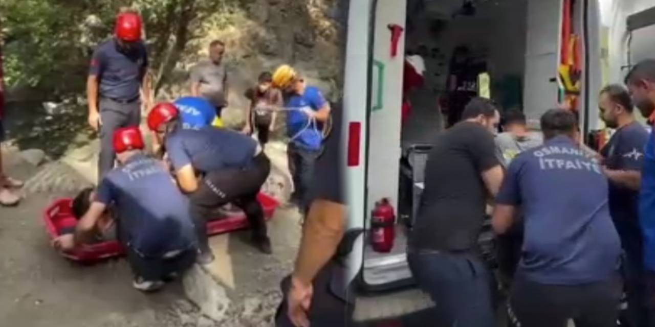 Osmaniye’de feci olay! Şelalede kayalıkların arasına düştü