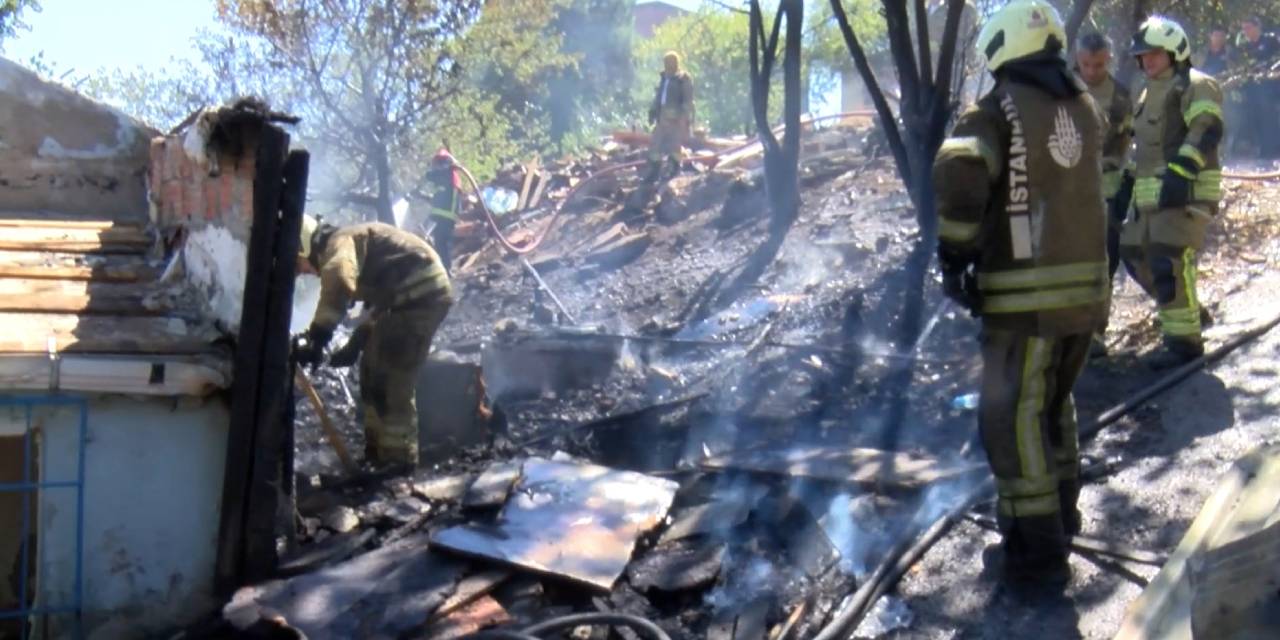 Ağaçlık alanda çıkan yangın binaya sıçradı!