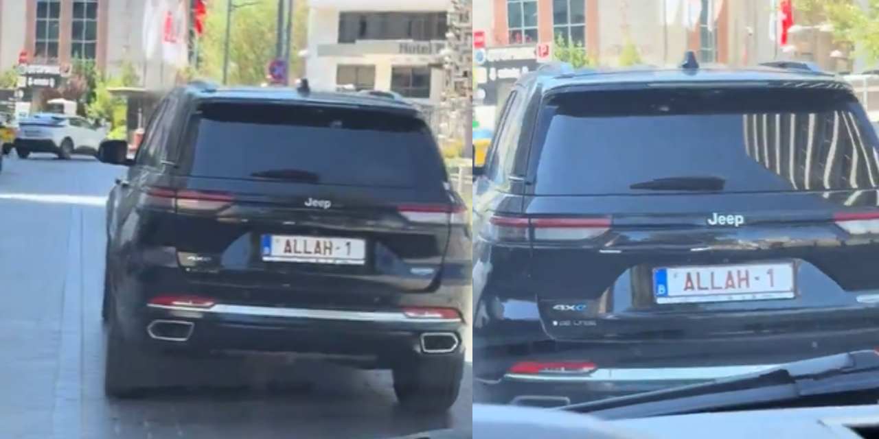 İstanbul sokaklarında Allah plakalı araç