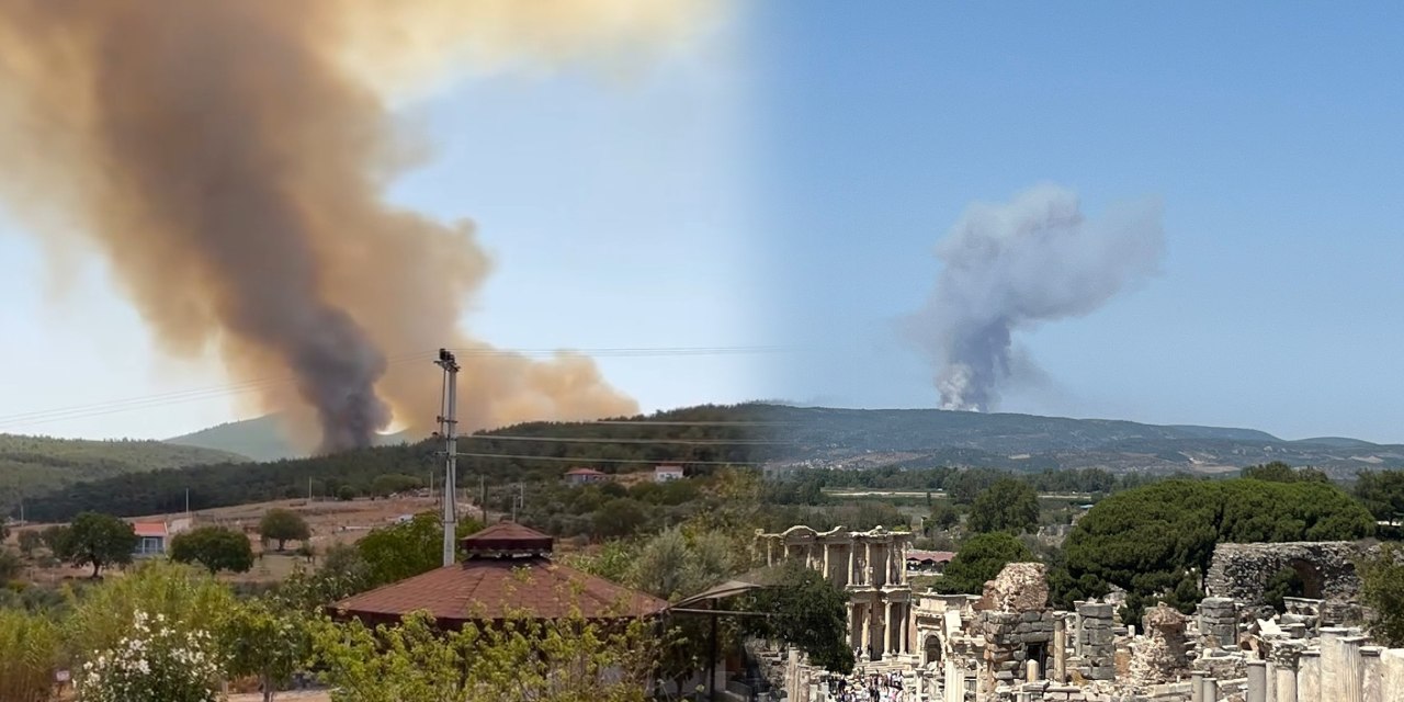Son Dakika! İzmir Menderes'te orman yangını! Alevler hızla yayıldı