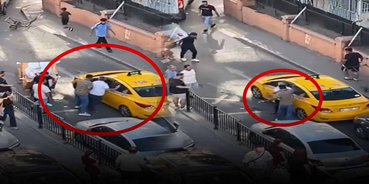 Trafikte dehşet anları kamerada: Önce silahla tehdit etti sonra yumruklayarak darbetti