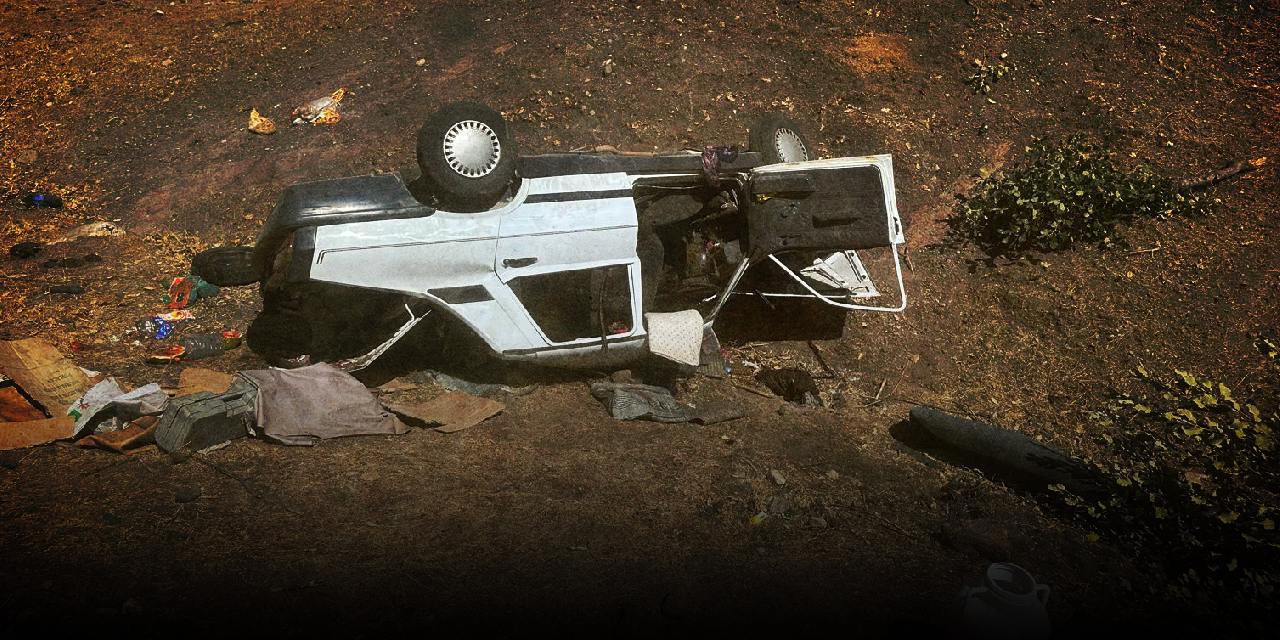 Otomobil şarampole devrildi: 3'ü çocuk, 8 kişi yaralandı