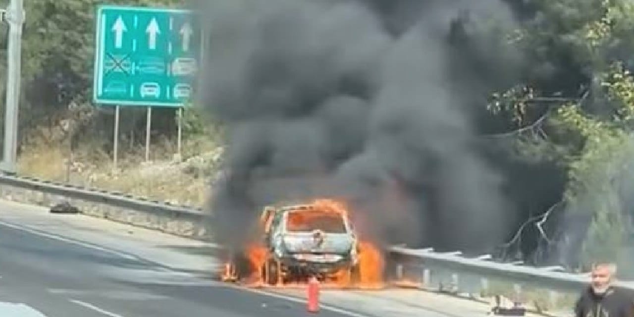 Adana'da otomobil alev aldı, yangın ormana sıçradı!