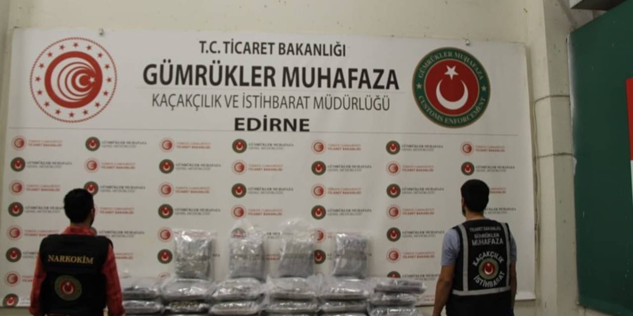 Edirne'de uyuşturucu operasyonu: Kilolarca ele geçirildi