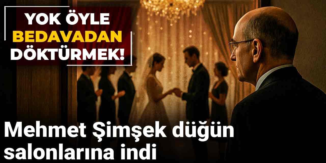 Yok öyle bedavadan döktürmek! Mehmet Şimşek düğün salonlarına indi