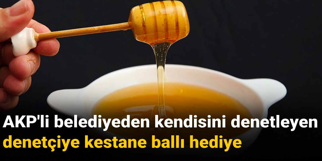 AKP'li belediyeden kendisini denetleyen denetçiye kestane ballı hediye