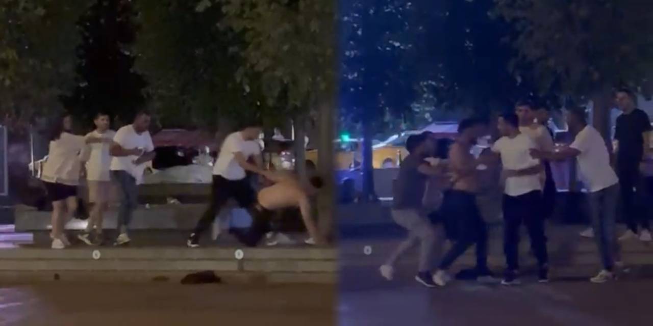 Taksim’de birbirlerine girdiler! Kavgayı ayırmaya çalışan kadın da şiddetin hedefi oldu