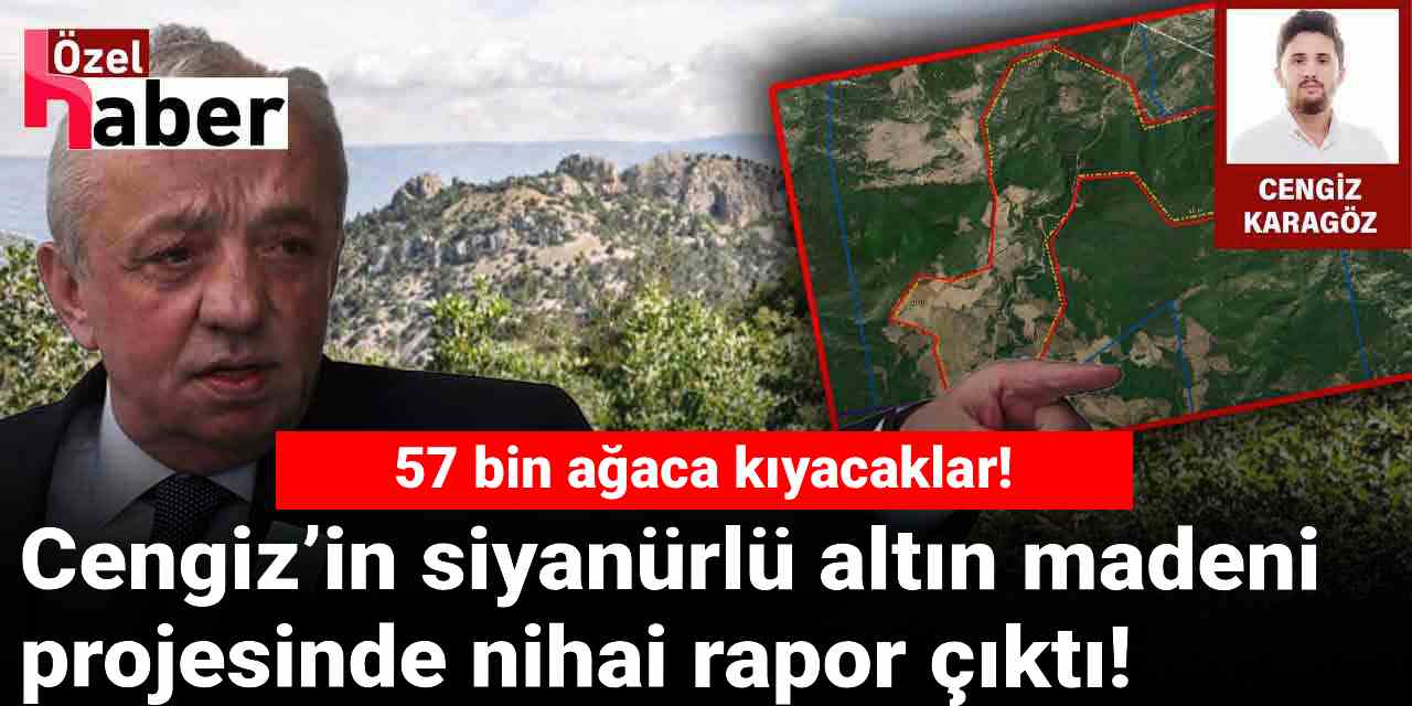 Cengiz’in siyanürlü altın madeni projesinde nihai rapor açıklandı: 57 bin ağaca kıyacaklar!