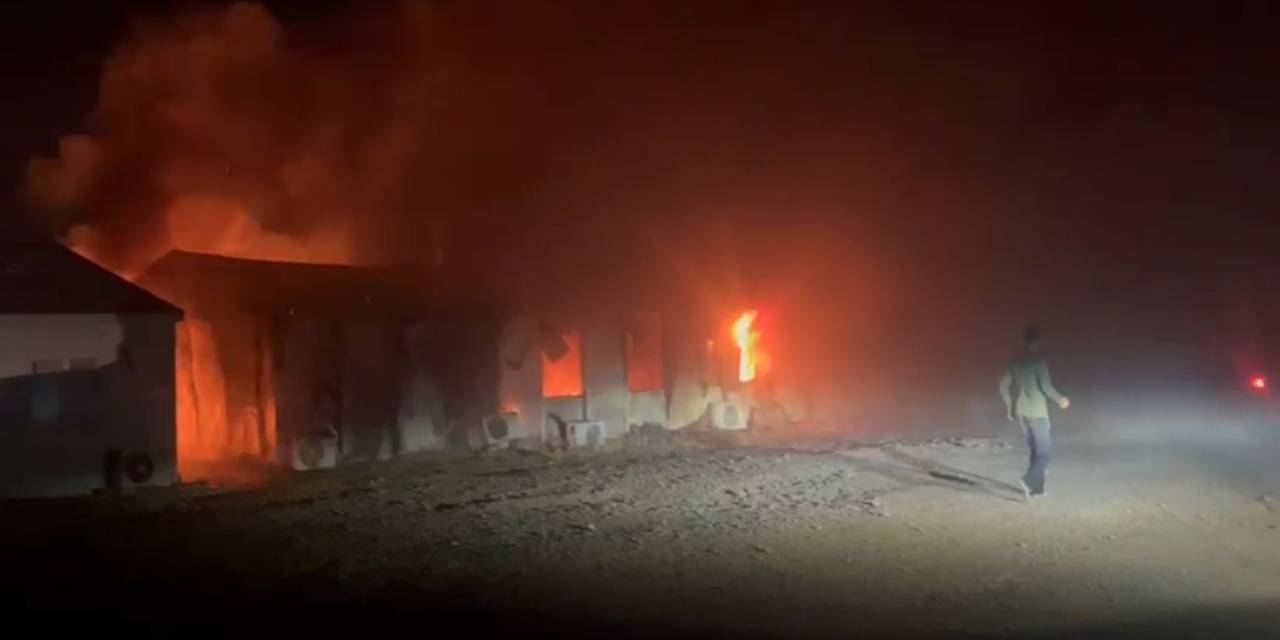 Diyarbakır'da şantiyede yangın: 1 yaralı