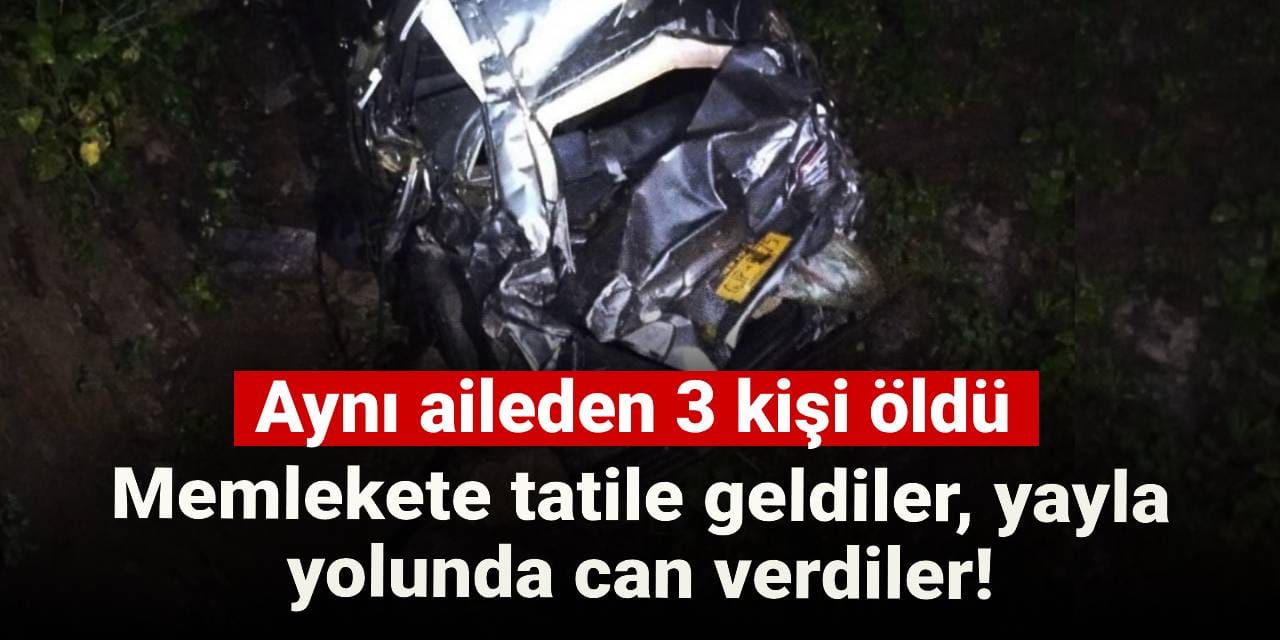 Memlekete tatile geldiler, yayla yolunda can verdiler! Aynı aileden 3 kişi öldü