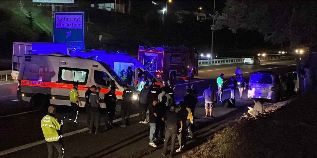 TEM'de feci kaza! Yabancıları taşıyan minibüs kaza yaptı: 9 yaralı