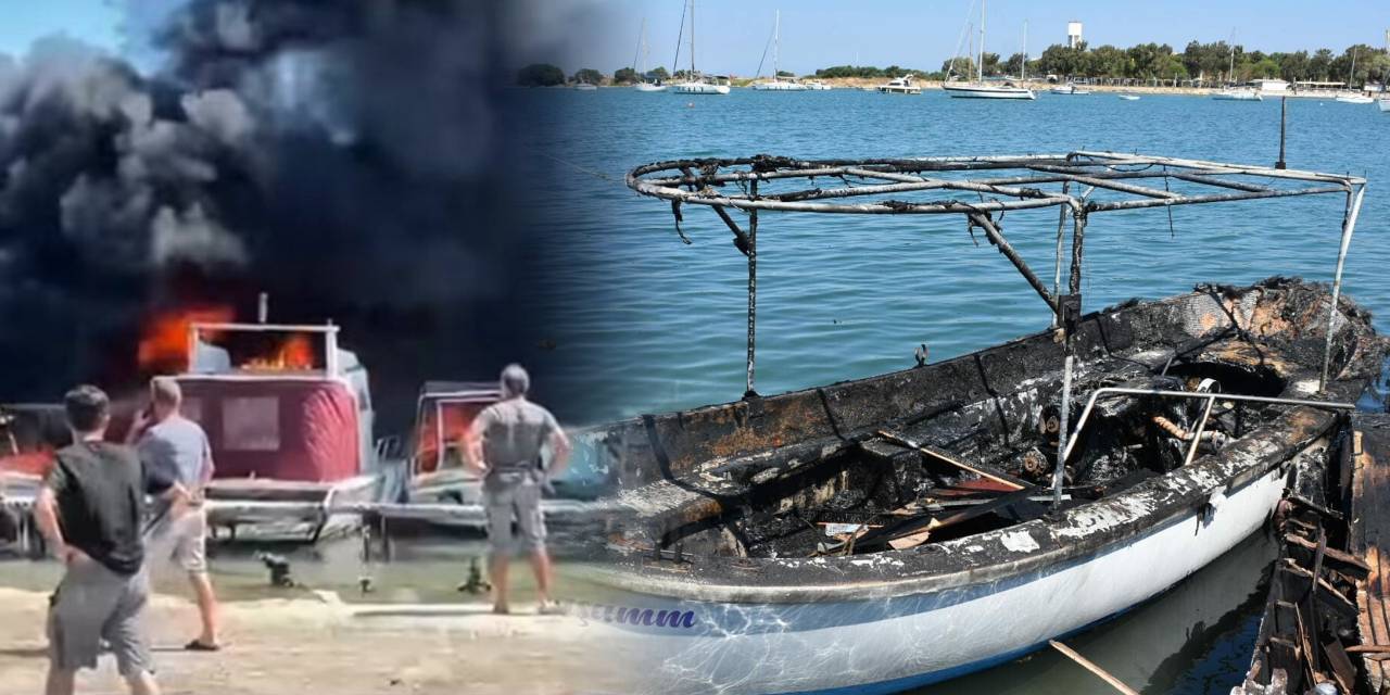 Urla’da yangın paniği! 5 tekne alevlere teslim oldu