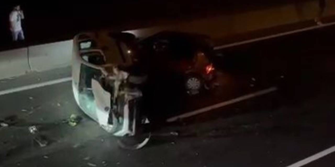 Lastiği patlayan araçta kabus başladı: 2 çocuk yaralandı