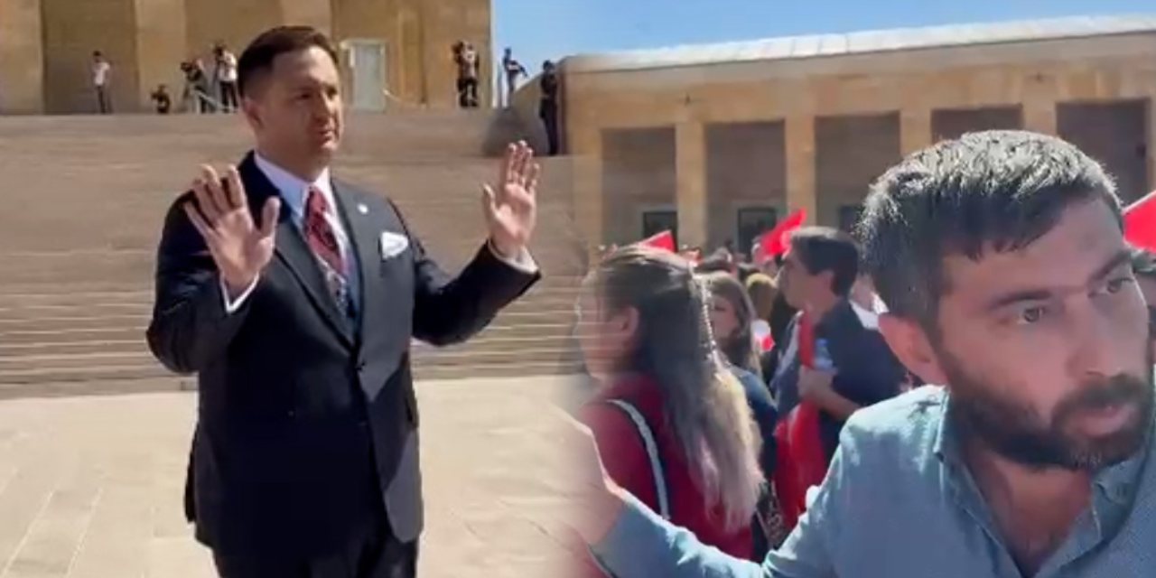 CHP'li Akdoğan Anıtkabir'de Erdoğan sloganı atanlara müdahale etti! Bakın kim çıktılar