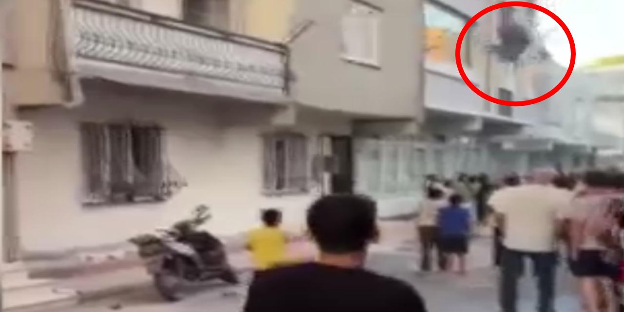 Önce çocuğunu attı sonra kendisi atladı