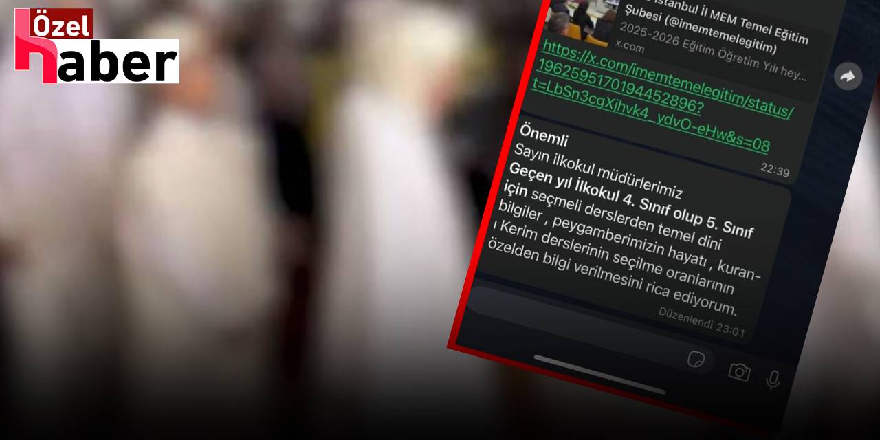 Milli Eğitim Müdüründen Okul Müdürlerine tepki çeken mesaj: Din derslerini sordu