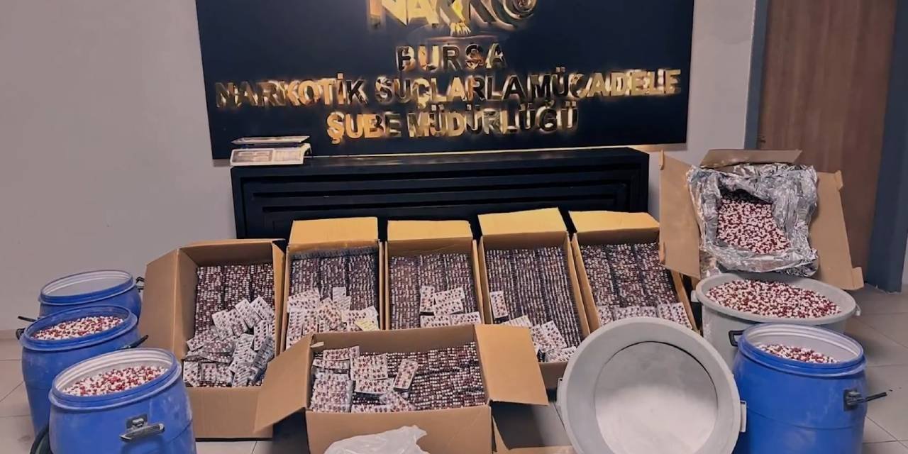 Bursa'da narkotik operasyonu: 300 bin hap ele geçirildi