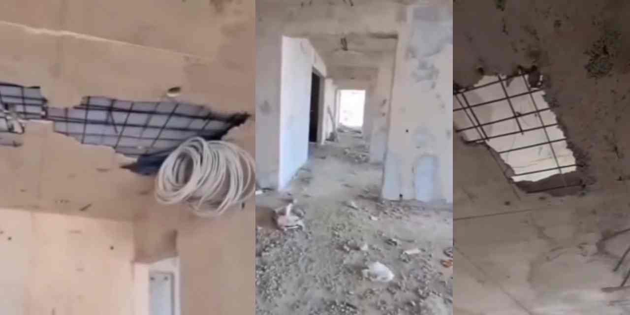 Depremin yıktığı Hatay'da skandal görüntüler: TOKİ inşaatı dökülüyor!