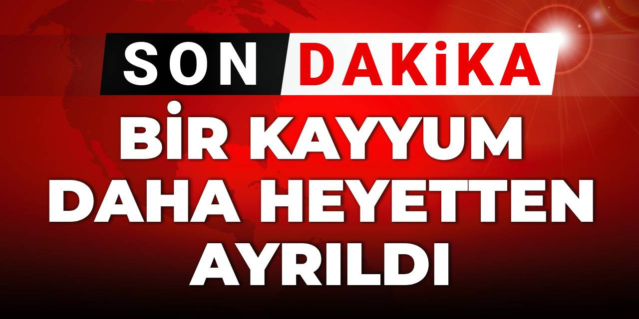 Son Dakika | Bir kayyum daha heyetten ayrıldı
